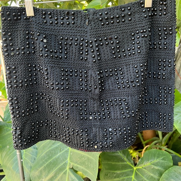 Gryphon 100% cotton candy dots beaded low rise mini skirt - Picture 3 of 6